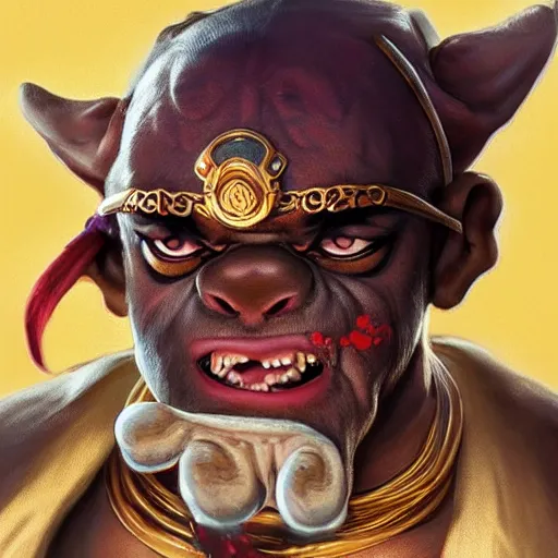 Prompt: a pug as dhalsim from street fighter, 4 k, ultra realistic, detailed focused art by artgerm and greg rutkowski and alphonse mucha