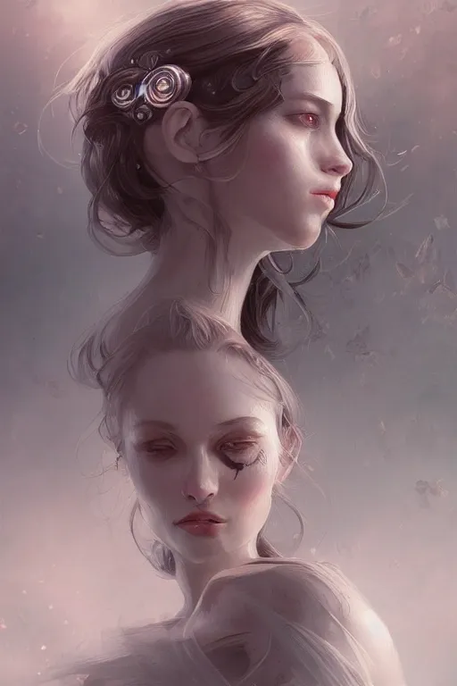 Image similar to beautiful maiden with psycho eyes, intricate, elegant, highly detailed, digital painting, artstation, concept art, smooth, sharp focus, illustration, art by WlOP