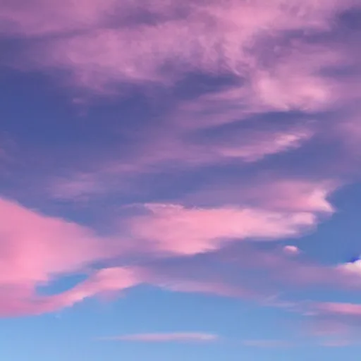 Prompt: a sky with strawberry clouds