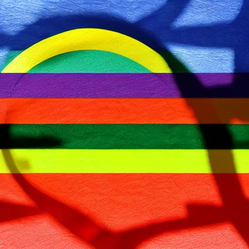 Image similar to rainbow flag, logo, simplistic 3 d