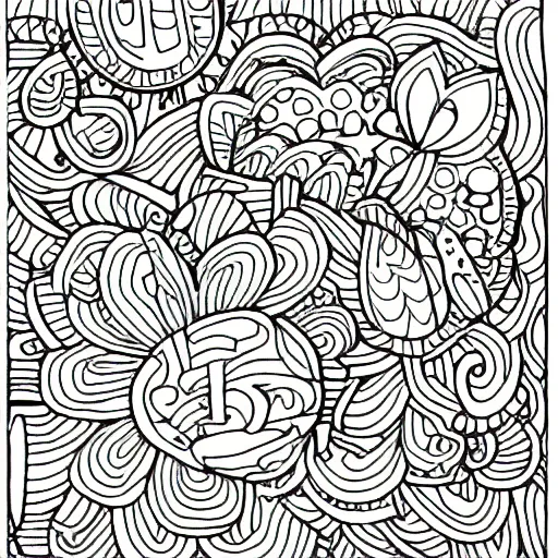 Image similar to coloring book page.