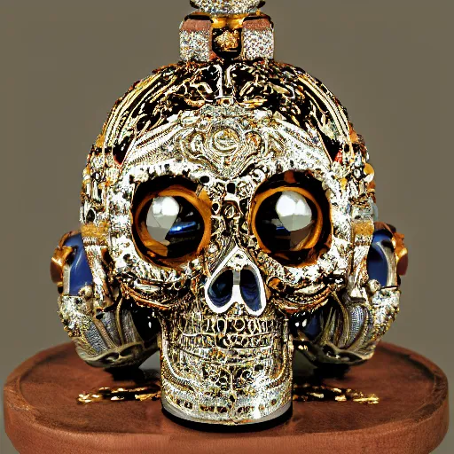 Image similar to an ornate faberge skull