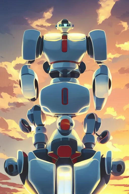 Image similar to metabots medabots medarotto medarot robot minimalist comics, behance hd by jesper ejsing, by rhads, makoto shinkai and lois van baarle, ilya kuvshinov, rossdraws global illumination ray tracing hdr radiating a glowing aura