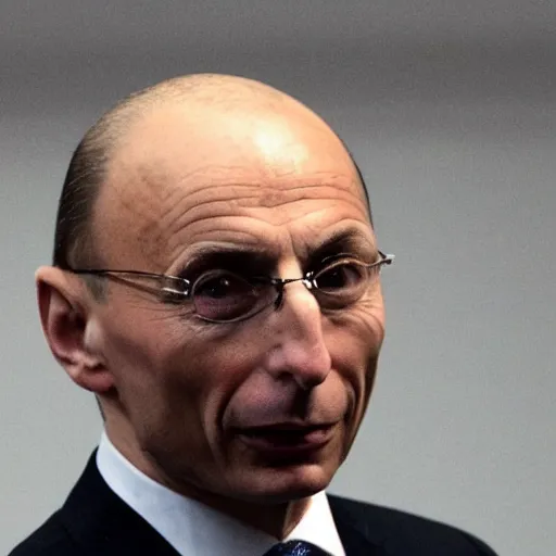 Prompt: dramatic photo of Enrico Letta just discovered that he just lost the elections