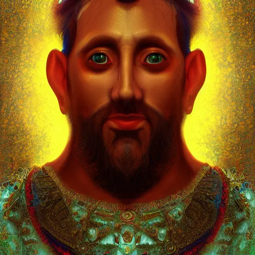 Image similar to the portrait of the god of ia, digital art, 4 k