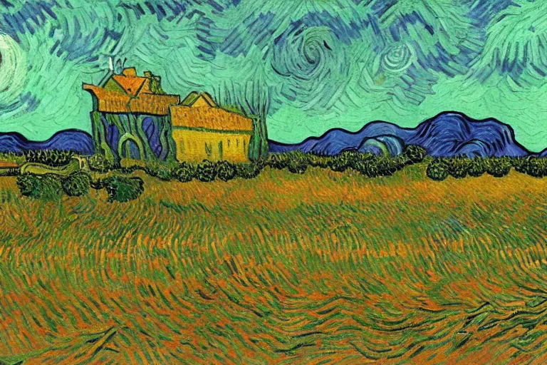 Prompt: a beautiful new piece of artwork by Vincent van Gogh, inspired by all of his previous works