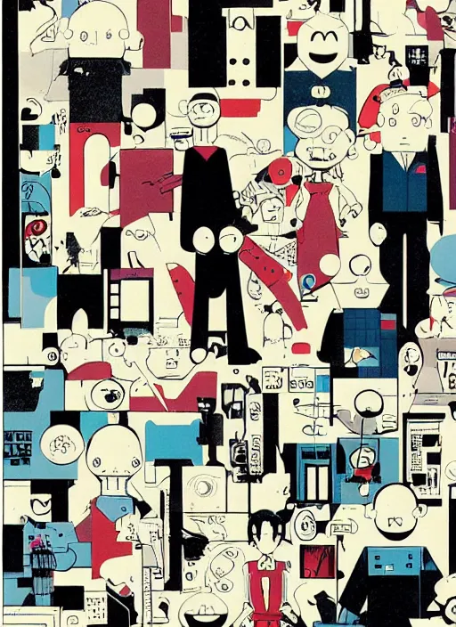 Image similar to character design by ashley wood and chris ware, exquisite drawing on a plain background, graphic novel cover art