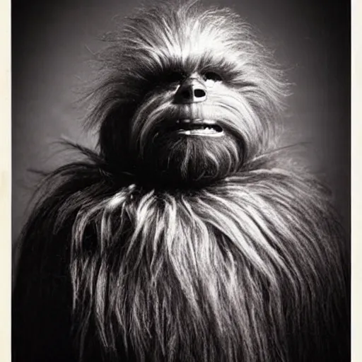 Image similar to a wookie without fur. photograph.