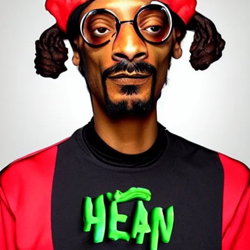 Image similar to a hotdog mixed with the face of snoop dogg