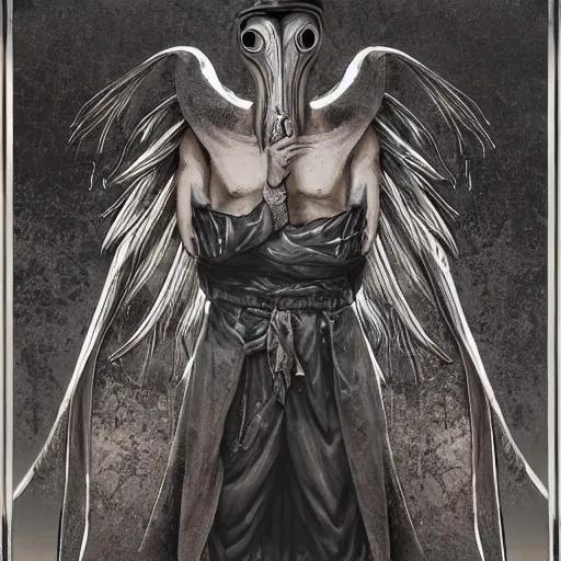 Prompt: 4K headshot portrait of godlike Plague Doctor of Nazareth with defined arms and open hands and bloody clothes with giant mandala wings , intricate face , flawless anime cel animation by Kentaro Miura, psychedelic , highly detailed upper body , professionally post-processed , beautiful, scary, symmetry accurate features, epic, octane rendered, anime masterpiece, accurate by Craig Mullins, ilya kuvshinov, krenz cushart, epic , artgerm trending on artstation by Edward Hopper and Dan Mumford and WLOP and Rutkovsky, beksinski carl spitzweg moebius and tuomas kocar, intricate artwork by caravaggio, Unreal Engine 5, Lumen, Nanite