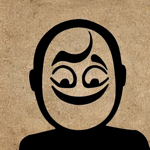 Image similar to vinyl designer toy, character head shaped as crescent moon, creepy smiling evil face with wrinkles, holds a small knife in hand