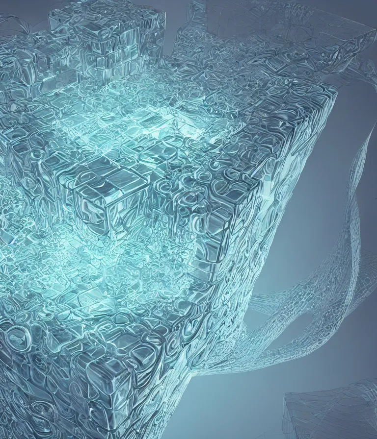 Prompt: an concept art of the 4 d cube dimension, beautiful fractal, intricate details, liquid shape, detailed lines, artstation, epic background, reshift 3 d, houdini, daily render