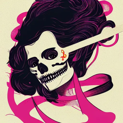 Image similar to portrait skull girl by petros afshar, tom whalen, laurie greasley, jc leyendecker and singer sargent