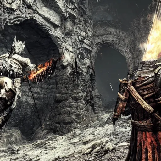 Image similar to a cave made of teeth darksouls 3