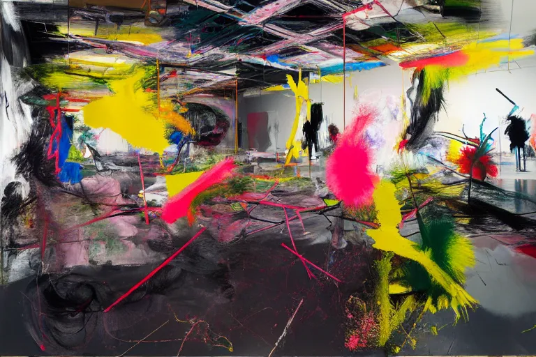 Prompt: the physical impossibility of death, extremely intricate and detailed, by painted by francis bacon, adrian ghenie, james jean, part by gerhard richter, part by petra cortright. 8 k masterpiece