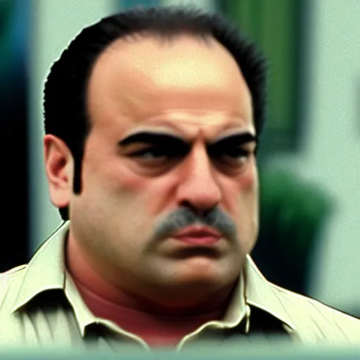 Image similar to mario in an episode of the sopranos ( 1 9 9 9 ), 4 k, cinematic, hbo, screencap, realistic, the sopranos, film footage