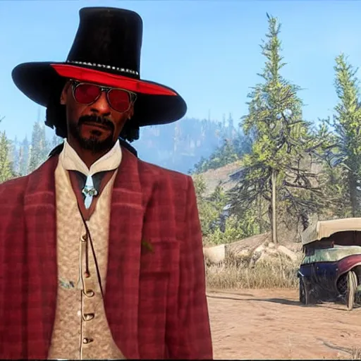 Image similar to Snoop Dogg in red dead redemption 2