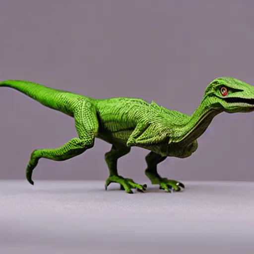Image similar to velociraptor as a car figurine