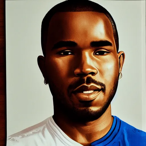 Prompt: frank ocean, portrait