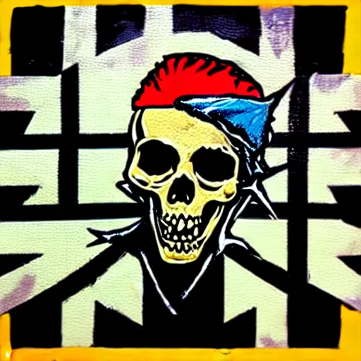 Image similar to painting on a badge, punks not dead!, exploited!!, clash, junk yard, rats!!, god save the queen, punk rock album cover art style, grunge, no future