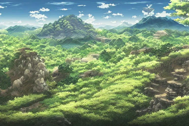 Image similar to mushoku tensei landscape art