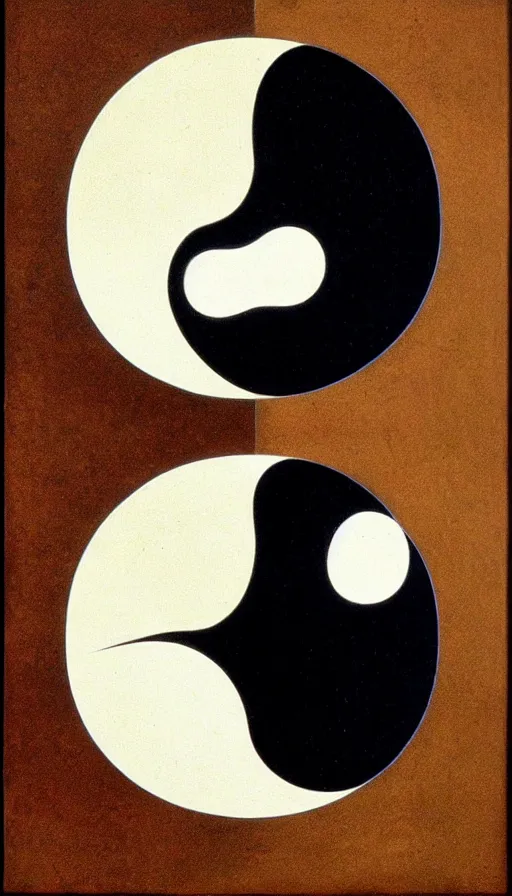 Image similar to Abstract representation of ying Yang concept, by Leonardo da vinci