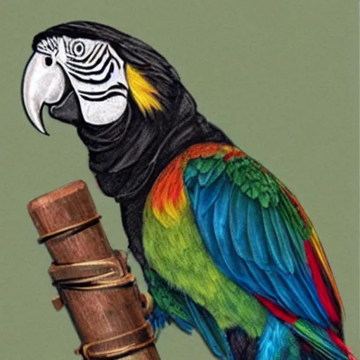 Image similar to a parrot pirate