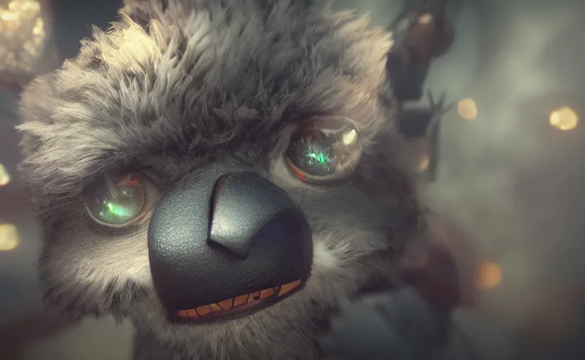 Image similar to ori and the olw, close up bokeh hiperrealistic, high detailled, darkness dramatic, sharp focus, octane render, imax