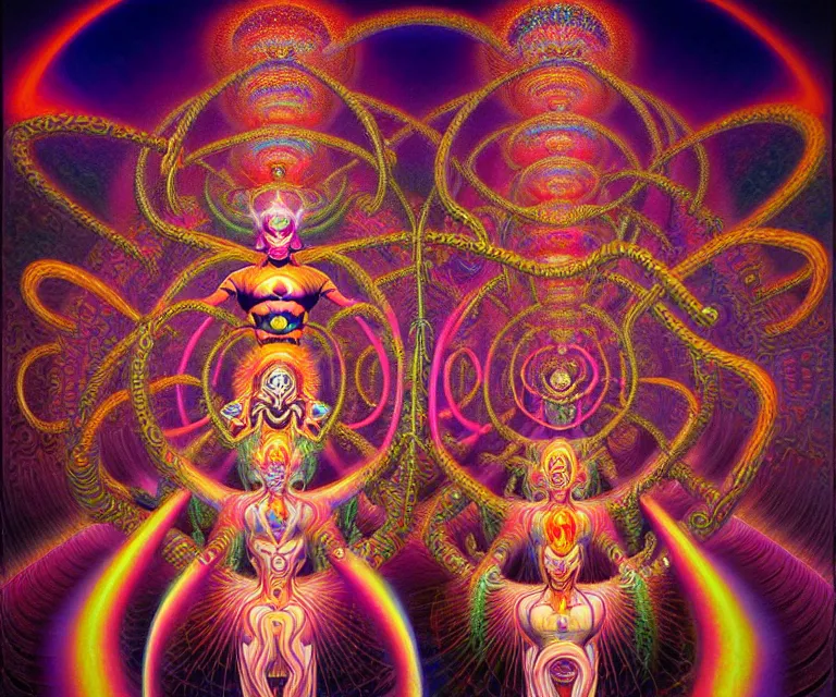 realistic detailed image of psychedelic dmt jesters | Stable Diffusion ...