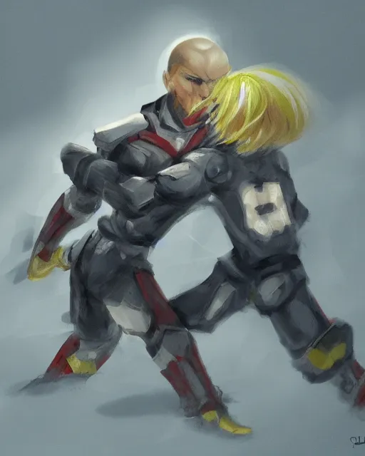 Image similar to a concept painting of sd ai and dall - e ai duking it out