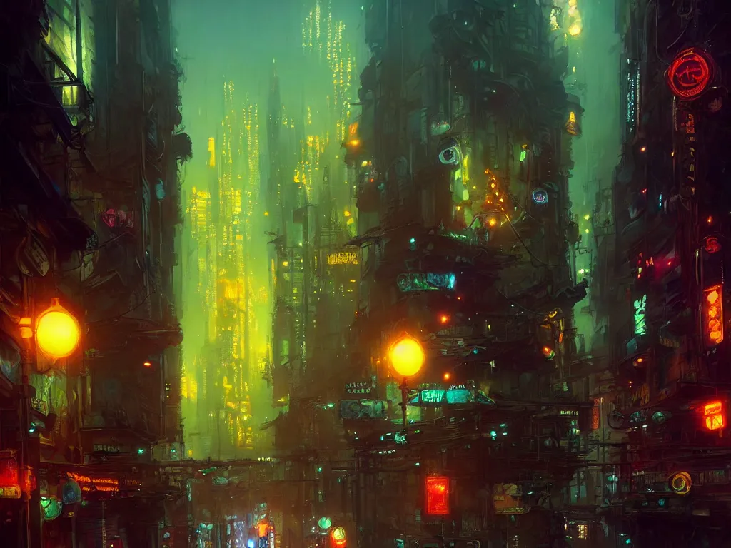 Image similar to neon city by night street view, fantasy, ultra realistic, concept art, highly detailed by greg rutkowski, gaston bussiere, craig mullins, simon bisley, eddie mendoza