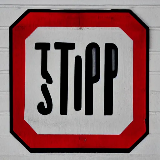 Prompt: a stop sign on white background