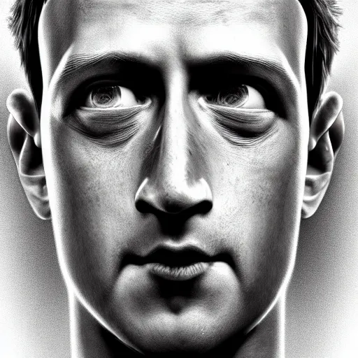 Prompt: frightening demonic mark zuckerberg, black eyes, pixar artstyle, trending on artstation, macro, highly intricate, vibrant, digital painting, portrait, hd, cinematic, dramatic, ultra detailed, illustration, concept art, unreal engine 5, 8 k, 4 k