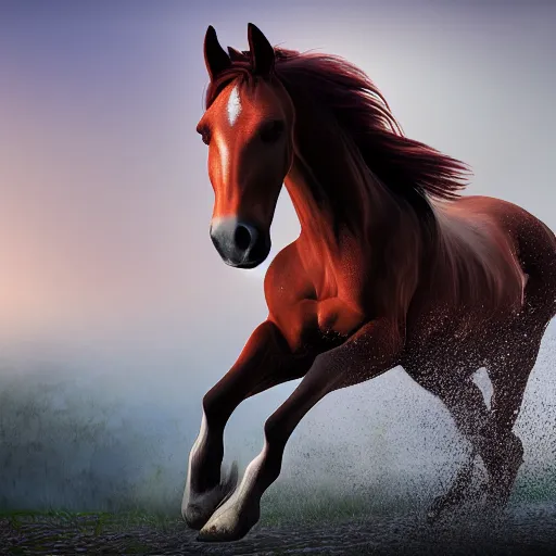 Image similar to horse running, high details, 8k, game character animation frames