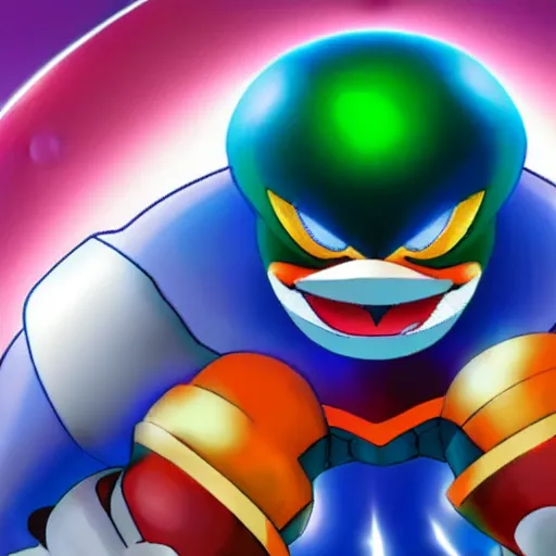 Prompt: robotnik with seven chaos emeralds