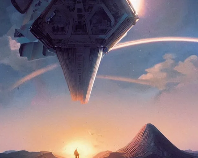 Image similar to epic beautiful composition, hyperrealism, scene from starship, hexagon space colony buildings on a fantastic red orange planet, giant planets in the skies above, true detective, 8 k, 8 0 s japanese sci - fi books art