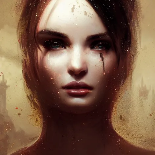 Image similar to portrait of Kim Petras, amazing splashscreen artwork, splash art, head slightly tilted, natural light, elegant, intricate, fantasy, atmospheric lighting, cinematic, matte painting, by Greg rutkowski