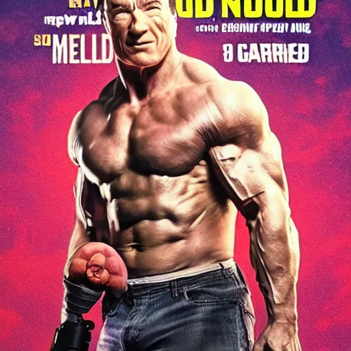 Image similar to movie poster for'nobody got swole ', an action movie starring bob odenkirk with the body of arnold schwarzenegger