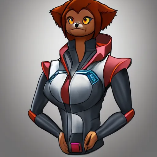 Image similar to anthro female jetplane bust shot, digital art, furry art, mecha art, furaffinity commission, deviantart