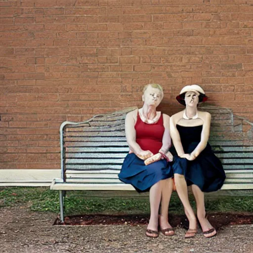 Image similar to two women by julie blackmon