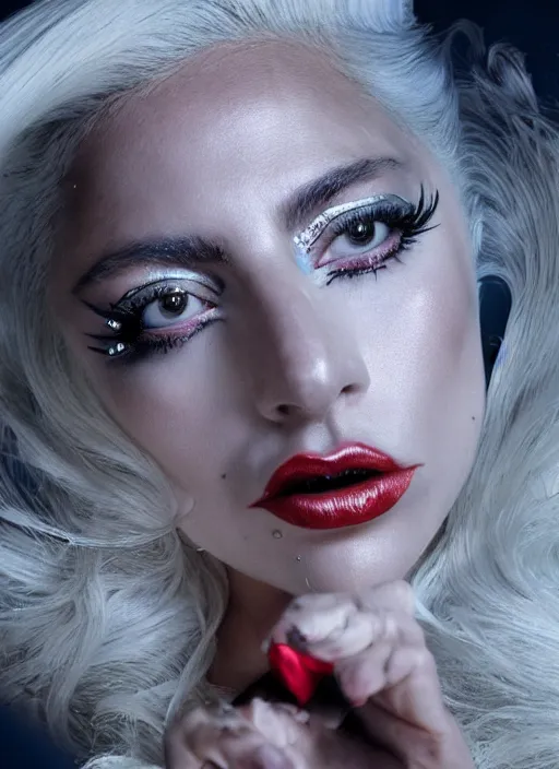 Image similar to lady gaga by nick knight, born this way, born this way album, red weapon 8 k s 3 5, cooke anamorphic / i lenses, highly detailed, cinematic lighting