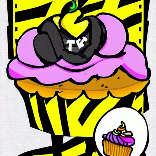 Prompt: edp with cupcake in fortnite art style