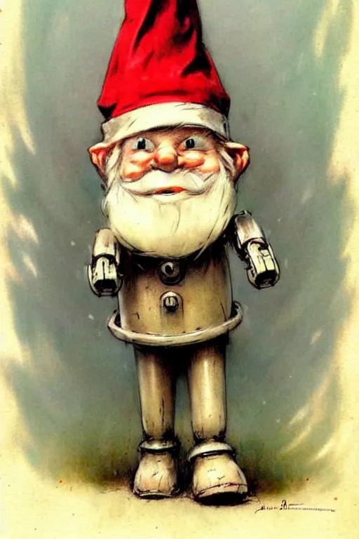 Prompt: ( ( ( ( ( 1 9 5 0 s robot knome elf. muted colors. ) ) ) ) ) by jean - baptiste monge!!!!!!!!!!!!!!!!!!!!!!!!!!!!!!