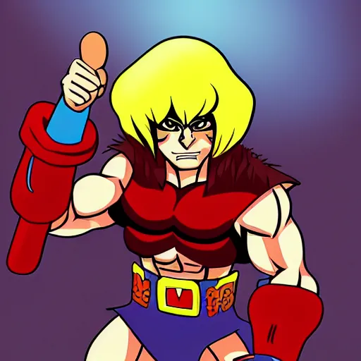 Image similar to he - man digital painting, highly detailed, anime