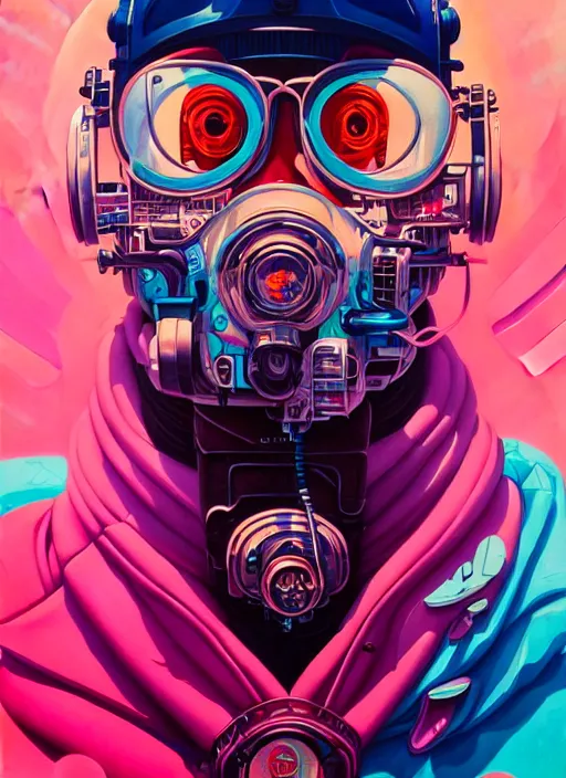 Prompt: high quality high detail portrait of a diesel punk in a futuristic city, tristan eaton, victo ngai, artgerm, rhads, ross draws, hyperrealism, intricate detailed