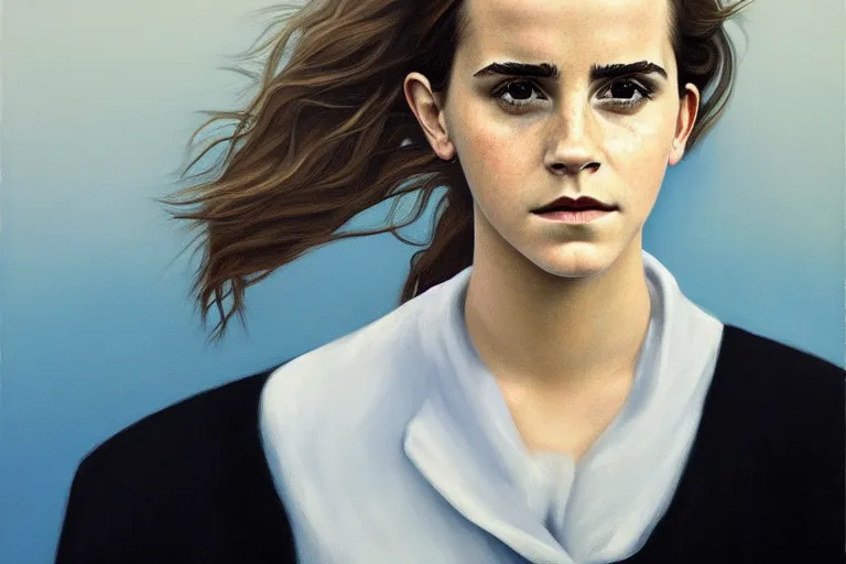 Image similar to portrait of emma watson artwork by tim eitel