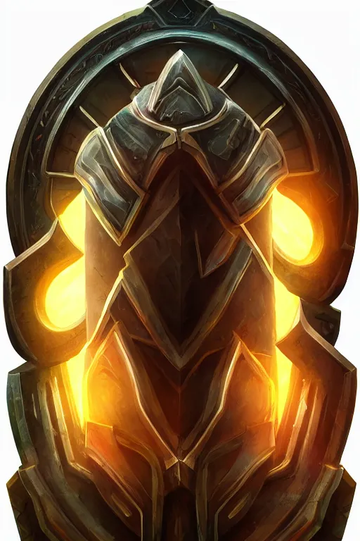 Image similar to shield fantasy epic legends game icon stylized digital illustration radiating a glowing aura global illumination ray tracing hdr fanart arstation by ian pesty and katarzyna da „ bek - chmiel