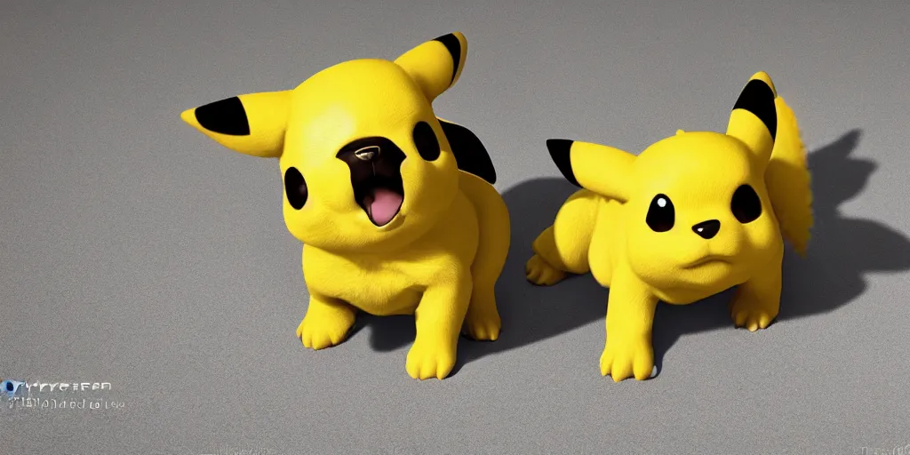 Image similar to a puppy that looks like a pikachu, unreal 5, hyperrealistic, realistic, photorealistic, dynamic lighting, highly detailed, cinematic landscape, studio landscape, studio lighting