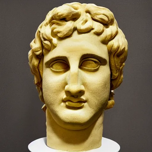 Prompt: alexander the great, butter sculpture