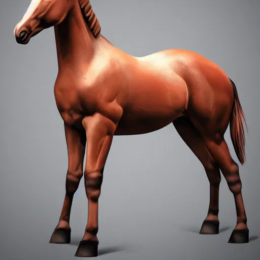 Image similar to concept art of anthropomorphic horse wearing a coat, digital art, photo realistic, highly detailed